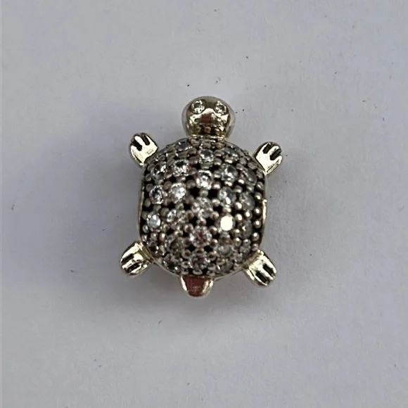 Pandora Sterling Silver Pavé Sea Turtle Charm - Picture 4 of 7